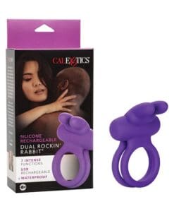 Silicone Rechargeable Rockin' Rabbit Enhancer - Purple