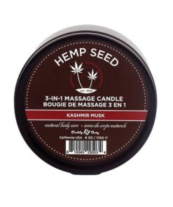 Earthly Body Suntouched Hemp Candle - 6 oz Round Tin Kashmir Musk