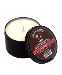 Earthly Body Suntouched Hemp Candle - 6 oz Round Tin Kashmir Musk