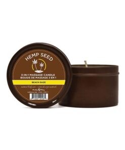 Earthly Body Suntouched Hemp Candle - 6 oz Round Tin Beach Daze