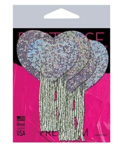 Pastease Tassel Glitter Heart - Silver O/S