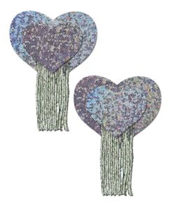 Pastease Tassel Glitter Heart - Silver O/S