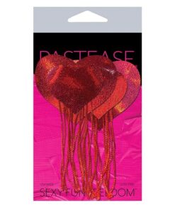 Pastease Tassel Holographic Heart - Red O/S