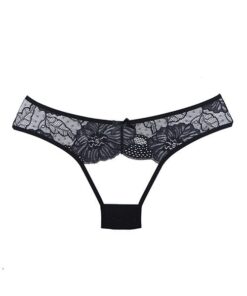 Adore Kiss Mesh & Lace Open Panty Black O/S