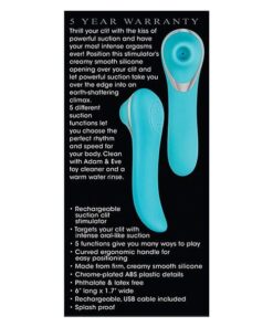 Adam & Eve French Kiss Her Clit Stimulator - Teal