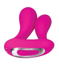 Adam & Eve Rechargeable Dual Entry Vibe w/Remote - Pink