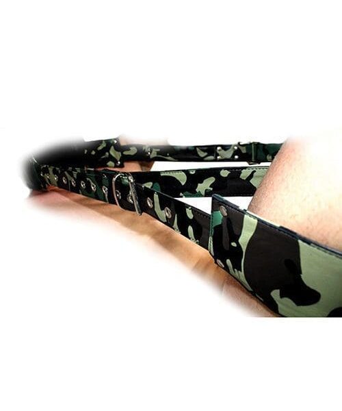 Sensual Sin Leather Adjustable Travel Sling - Camo