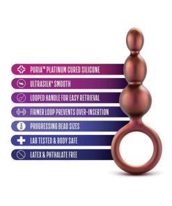 Blush Anal Adventures Matrix Beaded Loop Plug - Copper