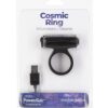 Cosmic Cock Ring w/Rechargeable Bullet - 9 Functions Black