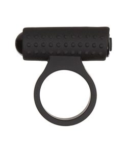 Cosmic Cock Ring w/Rechargeable Bullet - 9 Functions Black