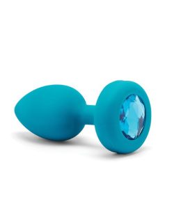 b-Vibe Remote Control Vibrating Jewel Plug (S/M) - Teal