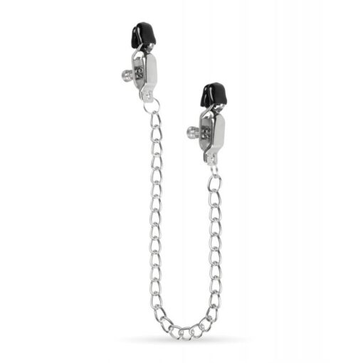 Easy Toys Big Nipple Clamps w/Chain - Silver