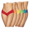 6 pc Low Rise Neon Pride Panty Pack Asst. Colors O/S