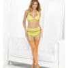 Neons Halter Bra Gartini & Hose Neon Lime MD