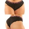 Vibes Buddy Sexy Bitch Lace Panty & Micro Thong Black/PNK QN