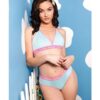 Vibes Fresh Halter Bralette & Booty Short Light Blue L/XL