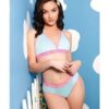 Vibes Fresh Halter Bralette & Booty Short Light Blue M/L