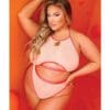 Just Peachy Cut Out Halter Top & Cheeky Panty Nude QN