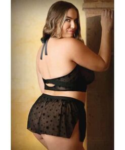 Curve Nova Star Halter Top & Shorts Black 3X/4X