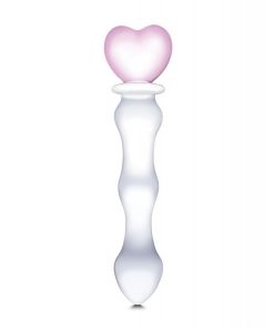 Glas 8" Sweetheart Glass Dildo - Pink/Clear