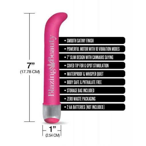 Buzzed 7" G-Spot Vibe - Blazing Beauty Pink
