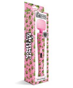 Stoner Vibes Wacky Weed Wand Massager - Pink Kush