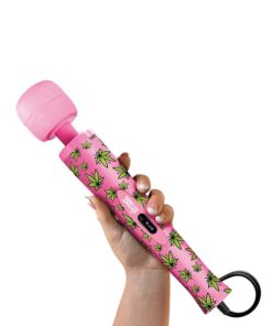 Stoner Vibes Wacky Weed Wand Massager - Pink Kush