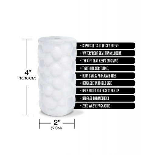Pleasure Package Use w/Caution Tight Textured Stroker - White