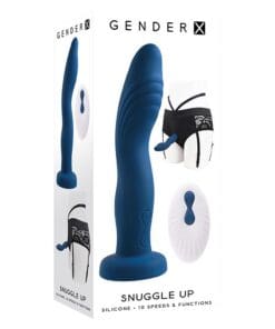 Gender X Snuggle Up Dual Motor Strap On Vibe w/Harness - Blue