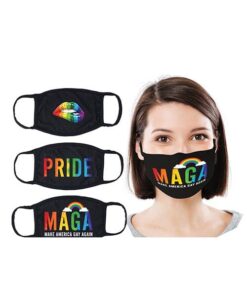 Hott Products Mask-erade Masks - Pride/Gay Again/ Rainbow Kiss Pack of 3