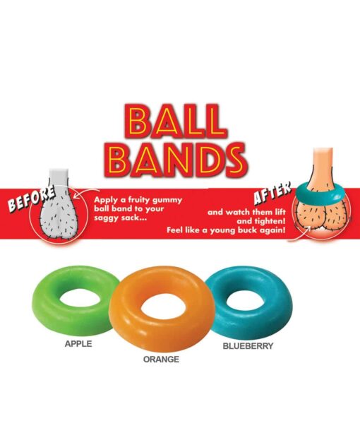 Gummy Ball Bands - 3 Pack Assorted Colors/Flavors