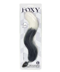 Foxy Fox Tail Silicone Butt Plug - Silver