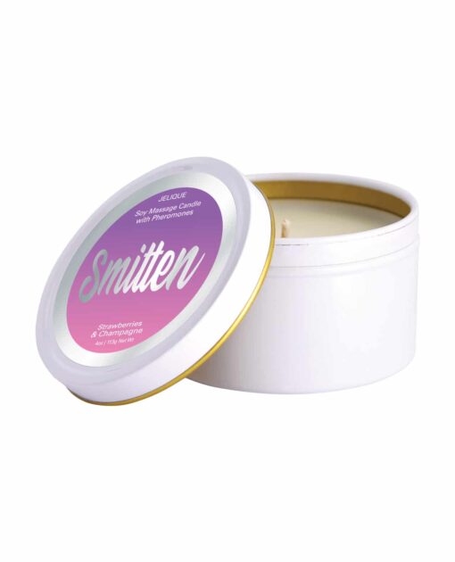 Jelique Massage Candle - 4 oz Smitten Strawberry & Champagne