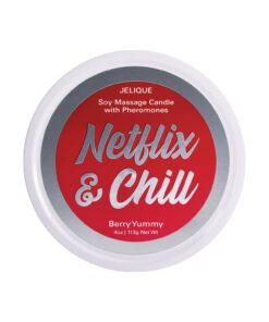 Jelique Massage Candle - 4 oz Netflix & Chill Berry Yummy