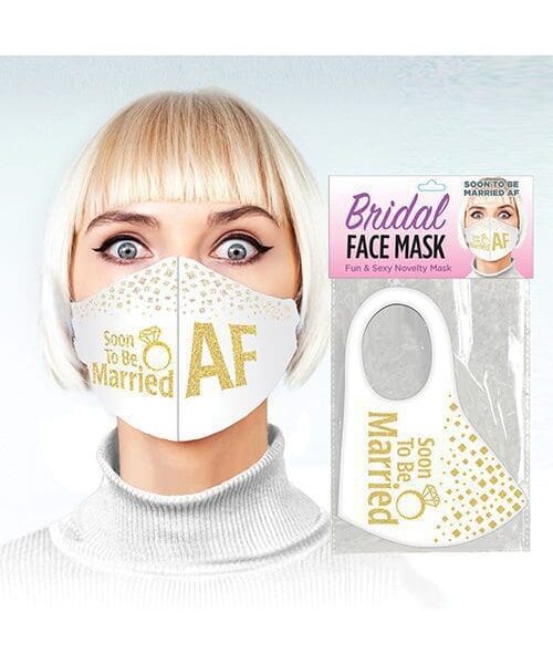 Soon to be Married AF Face Mask - White