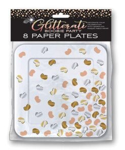 Glitterati Boobie Party Plates - Pack of 8