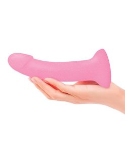 Love to Love Curved Suction Cup Dildolls Glitzy - Glitter Pink