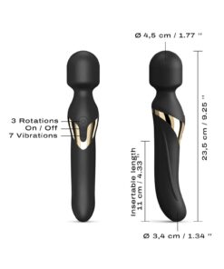 Dorcel Dual Orgasms Wand - Black/Gold