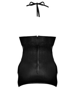 Lust Selene Keyhole Front Dress w/Zipper Back & G-String Black S/M