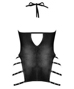 Lust Portia Mini Dress w/Plush Elastic Strapping Black L/XL