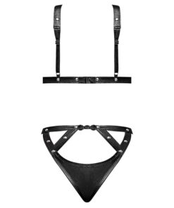 Lust Contessa Cupless Strappy Brazilian Teddy Black L/XL