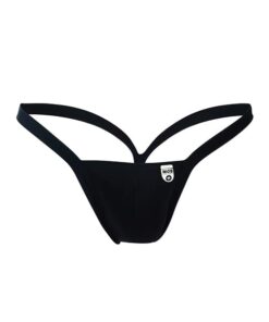 Male Basics Y Buns Thong Black MD