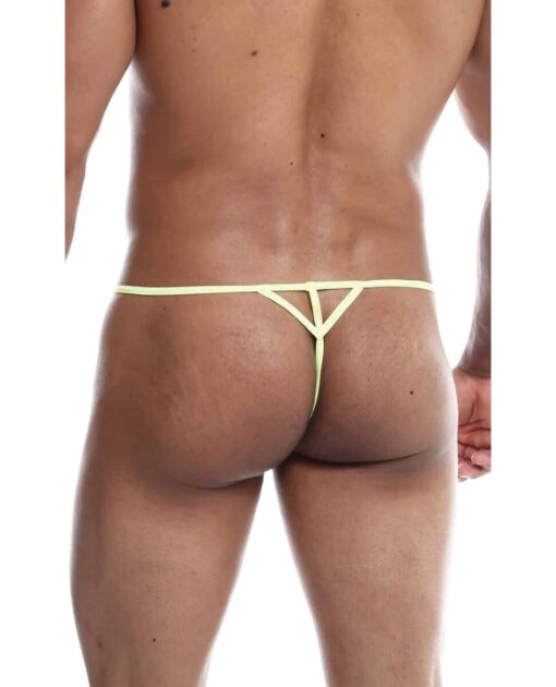 Male Basics Sinful Hipster Wow T Thong G-String Yellow Print LG