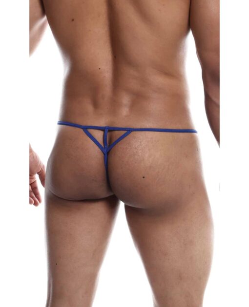 Male Basics Sinful Hipster Music T Thong G-String Blue Print LG