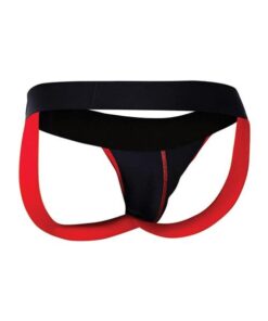 Male Basics Neon Jockstrap Red LG