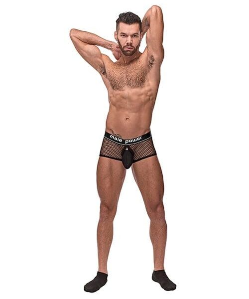 Cock Pit Fishnet Mini Cock Ring Short Black MD