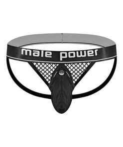 Cock Pit Fishnet Cock Ring Jock Black S/M