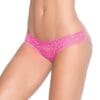 Lace Panty w/Back Cage Hot Pink XL