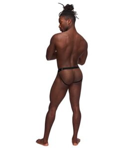 Fetish Cyclops Nylon Spandex Pouchless Jock Strap Black S/M