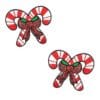 Neva Nude Sequin Candy Cane Pasties - Red/White O/S